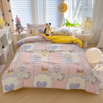 91家纺网 家纺一手货源 找家纺 （总）贝扬思 2025新款云朵棉大豆纤维豆豆被冬被被子被芯