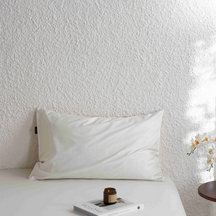 91家纺网 家纺一手货源 找家纺 丽笙 2024新款100S长绒棉纯棉懒宝儿单品枕套 莫斯云白