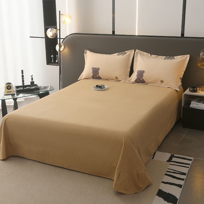 91家纺网 家纺一手货源 找家纺 大吉 2024新款全棉磨毛单枕套 路易熊