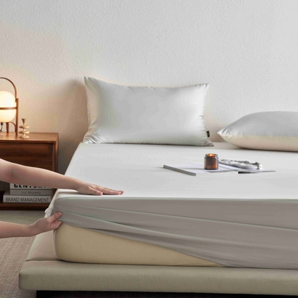 91家纺网 家纺一手货源 找家纺 丽笙 2024新款100S长绒棉纯棉懒宝儿床笠单件单床笠 阿黛尔浅绿