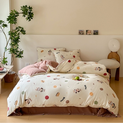 91家纺网 家纺一手货源 找家纺 （总）华超针织 2024新款全棉天竺棉印花四件套系列