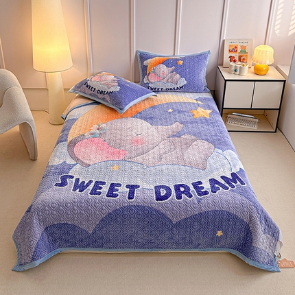 91家纺网 家纺一手货源 找家纺 源舜家纺 2025新款AB版云貂绒床盖 小飞象