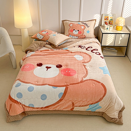 91家纺网 家纺一手货源 找家纺 （总）源舜家纺  2025新款云貂绒豆豆被冬被