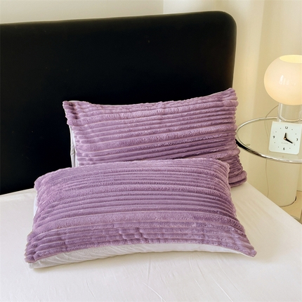 91家纺网 家纺一手货源 找家纺 （总）梦舒羽 2025新款兔毛绒子母条枕套