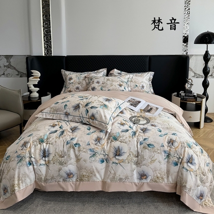 棠颂家纺 2025新款澳棉加厚磨毛数码印花四件套（礼盒款） 梵音