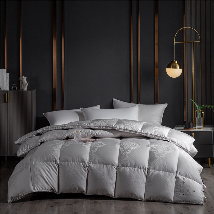 91家纺网 家纺一手货源 找家纺 （总）颐羽达 定制木本提花贡缎双层立体羽绒被半成品被套防钻绒鹅绒被被壳