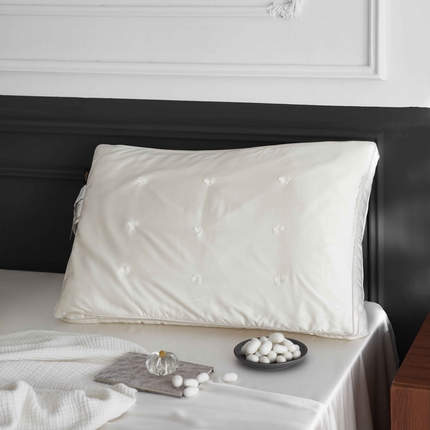 91家纺网 家纺一手货源 找家纺 （总）丽笙 2024新款手工桑蚕丝超柔枕头枕芯48x74cm/只