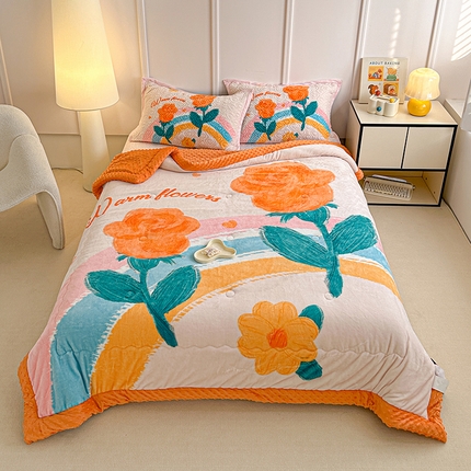 91家纺网 家纺一手货源 找家纺 （总）源舜家纺  2025新款云貂绒豆豆被冬被