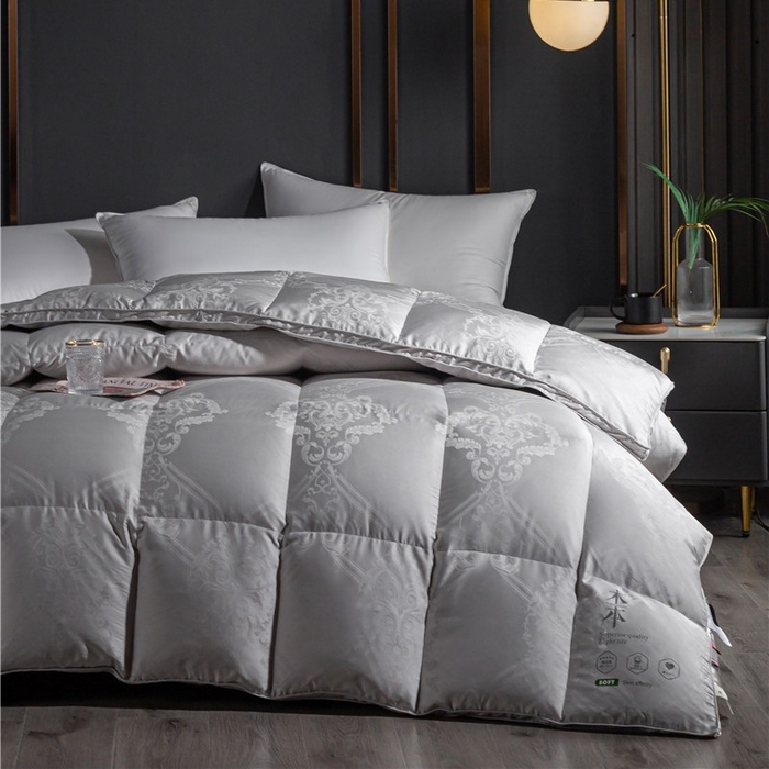 91家纺网 家纺一手货源 找家纺 （总）颐羽达 定制木本提花贡缎双层立体羽绒被半成品被套防钻绒鹅绒被被壳
