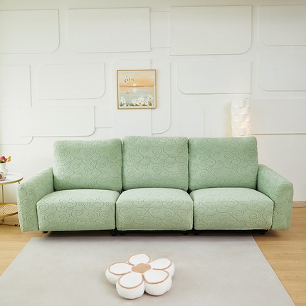 丝绮鹿 2024新款雕花绒年华系列-芝华士沙发套 草绿