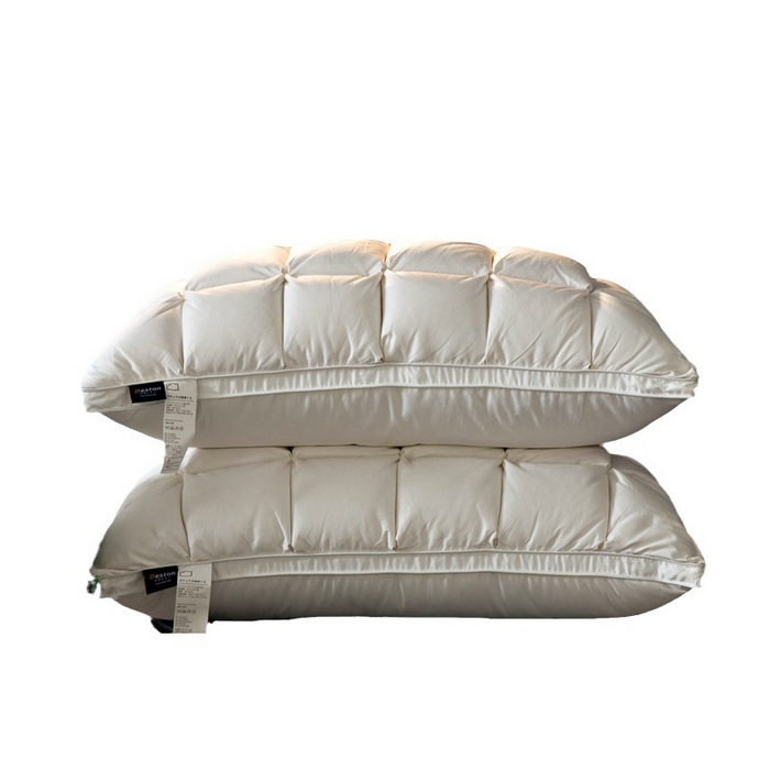 91家纺网 家纺一手货源 找家纺 （总）颐羽达 新款80柔赛丝面包羽绒枕 立体扭花鹅绒枕芯 酒店宾馆成人枕头