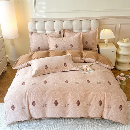 91家纺网 家纺一手货源 找家纺 幸嘉轩 2025新款全棉喷气加厚磨毛印花四件套 费洛斯