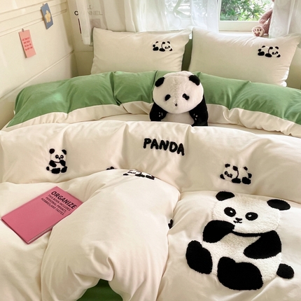 91家纺网 家纺一手货源 找家纺 （总）优卡迪家纺馆 2024新款锦棉毛巾绣四件套【下载文件夹包含买家秀】