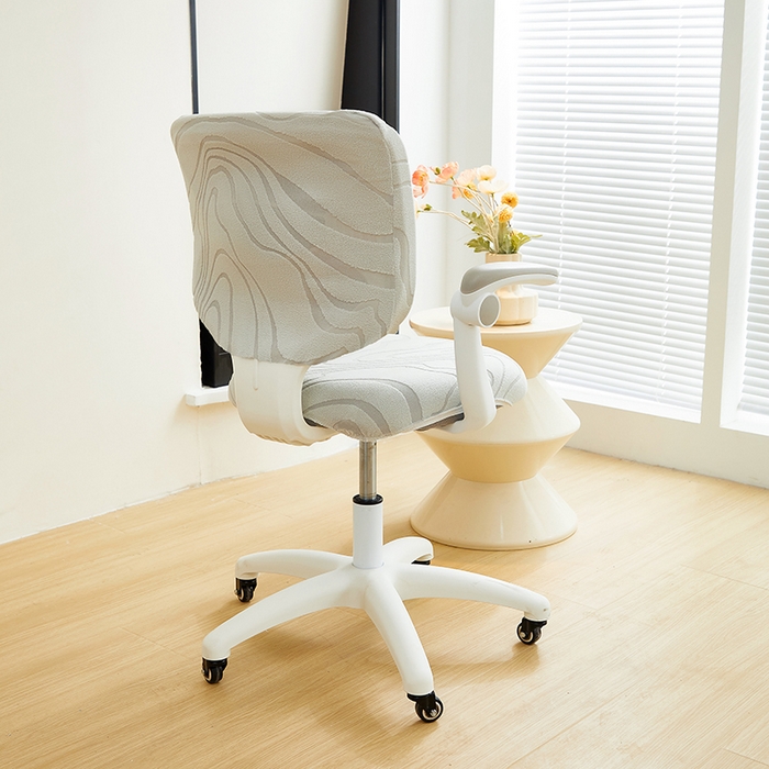 91家纺网 家纺一手货源 找家纺 丝绮鹿 2024新款雕花绒曲意系列-分体椅套 浅灰