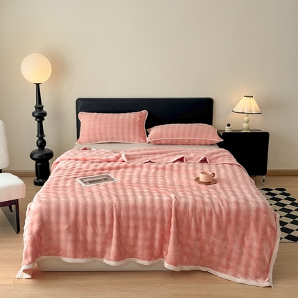 91家纺网 家纺一手货源 找家纺 （总）恋人优选 2024新款泡泡牛奶绒毛毯毯子