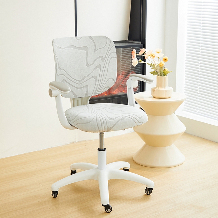 91家纺网 家纺一手货源 找家纺 丝绮鹿 2024新款雕花绒曲意系列-分体椅套 浅灰