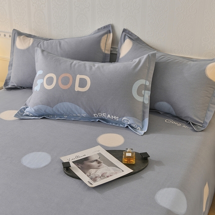 大吉 2024新款全棉磨毛单枕套 晚安