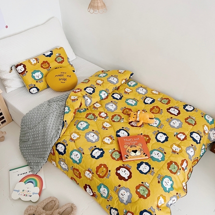 91家纺网 家纺一手货源 找家纺 （总）吉咪兔 24年新款幼儿园卡通全棉豆豆被冬季纯棉儿童豆豆毯加厚棉被安抚秋冬宝宝被子