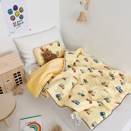 91家纺网 家纺一手货源 找家纺 （总）吉咪兔 24年新款幼儿园卡通全棉豆豆被冬季纯棉儿童豆豆毯加厚棉被安抚秋冬宝宝被子