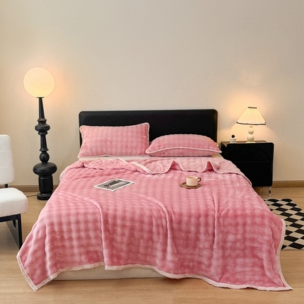 91家纺网 家纺一手货源 找家纺 （总）恋人优选 2024新款泡泡牛奶绒毛毯毯子