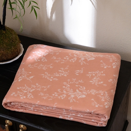 91家纺网 家纺一手货源 找家纺 华超针织 2024新款天竺棉印花单被套 半亩花田粉