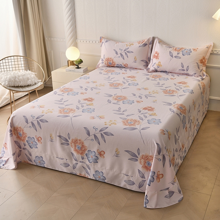 91家纺网 家纺一手货源 找家纺 大吉 2024新款全棉磨毛单枕套 花田