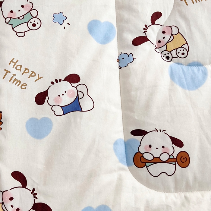 91家纺网 家纺一手货源 找家纺 吉咪兔 24年新款幼儿园卡通全棉豆豆被冬季纯棉儿童豆豆毯加厚棉被安抚秋冬宝宝被子 小狗萌萌