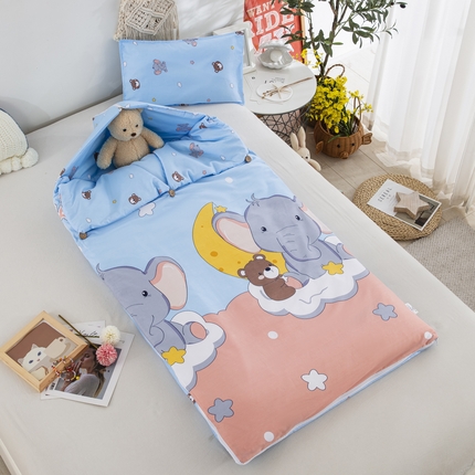 91家纺网 家纺一手货源 找家纺 （总）大黄蜂家居家纺 2025新款秋冬加绒款纯棉水晶绒四季大版花儿童睡袋