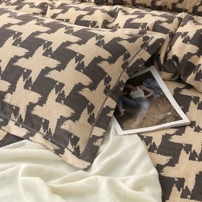 91家纺网 家纺一手货源 找家纺 大吉 2024新款全棉磨毛单枕套 墨菲