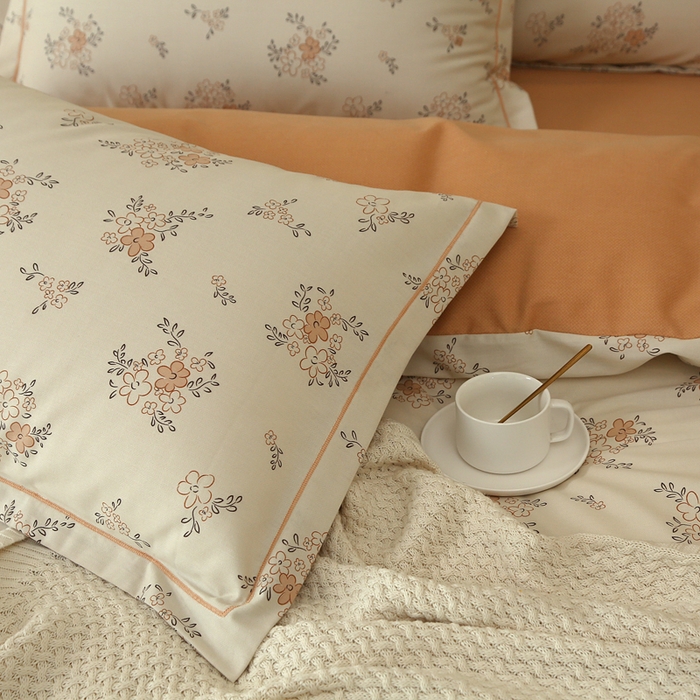 91家纺网 家纺一手货源 找家纺 大吉 2024新款全棉磨毛单枕套 秋香