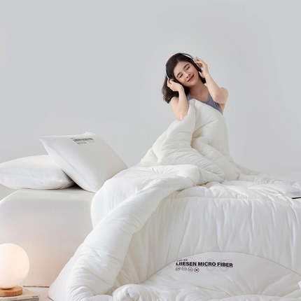 91家纺网 家纺一手货源 找家纺 （总）丽笙 2024新款A类奢柔云感豆乳被（韩国进口超细旦）被子被芯