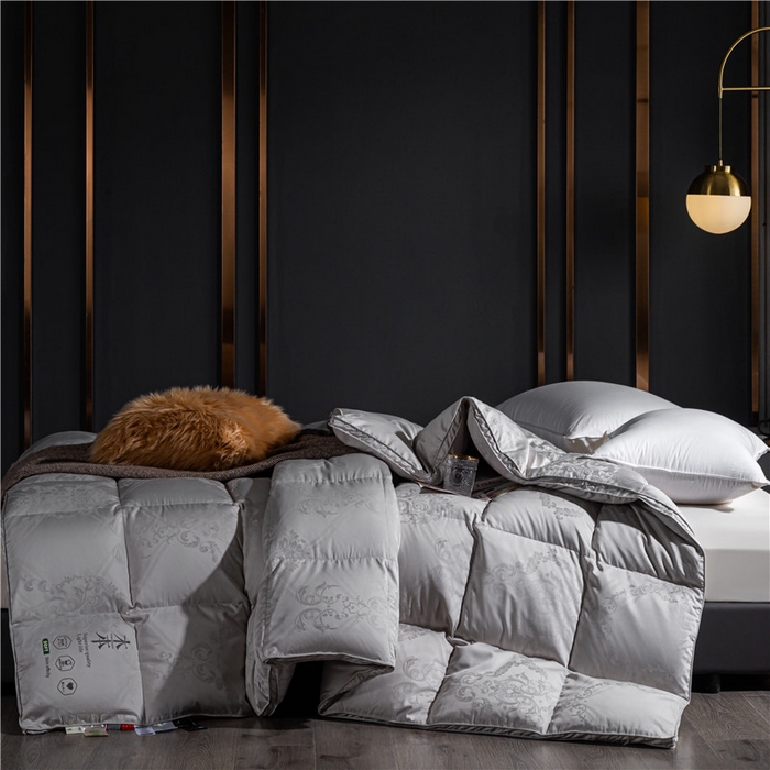 91家纺网 家纺一手货源 找家纺 （总）颐羽达 定制木本提花贡缎双层立体羽绒被半成品被套防钻绒鹅绒被被壳