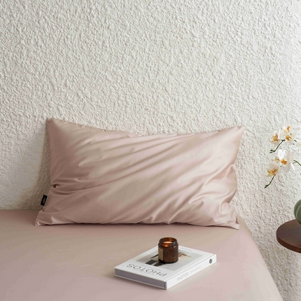 91家纺网 家纺一手货源 找家纺 丽笙 2024新款100S长绒棉纯棉懒宝儿单品枕套 戴妃粉