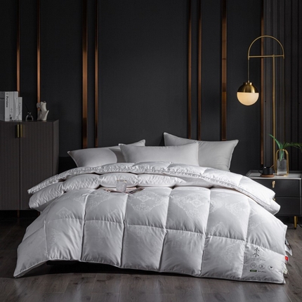 91家纺网 家纺一手货源 找家纺 （总）颐羽达 定制木本提花贡缎双层立体羽绒被半成品被套防钻绒鹅绒被被壳