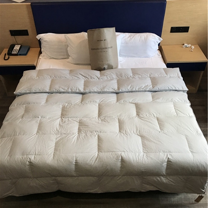 91家纺网 家纺一手货源 找家纺 （总）颐羽达 厂家供应纯色长城格羽绒被被壳 酒店宾馆立衬自充绒羽绒被被套
