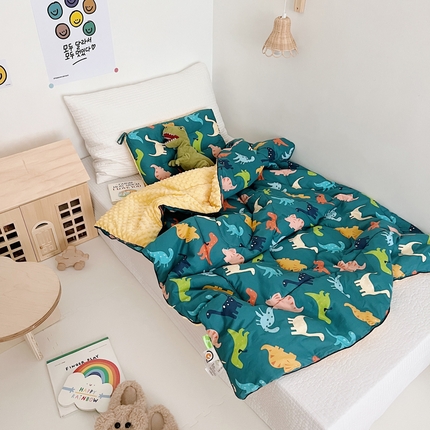 91家纺网 家纺一手货源 找家纺 （总）吉咪兔 24年新款幼儿园卡通全棉豆豆被冬季纯棉儿童豆豆毯加厚棉被安抚秋冬宝宝被子