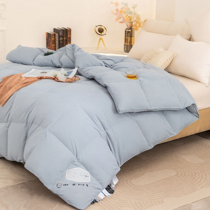 91家纺网 家纺一手货源 找家纺 （总）颐羽达 厂家糯棉烫画单层羽绒被壳 新款自充绒鹅绒被半成品立体微磨毛款