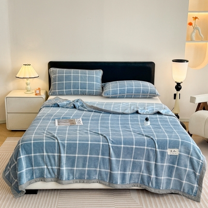 91家纺网 家纺一手货源 找家纺 （总）恋人优选 新款柔软亲肤A类双面牛奶绒毛毯床单多功能毯