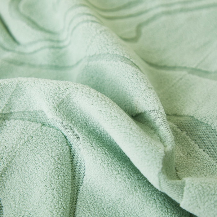 91家纺网 家纺一手货源 找家纺 丝绮鹿 2024新款雕花绒曲意系列-小扶手弧形椅套 草绿