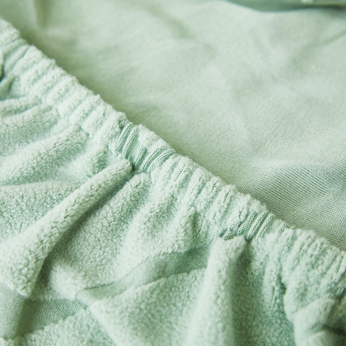 91家纺网 家纺一手货源 找家纺 丝绮鹿 2024新款雕花绒曲意系列-小扶手弧形椅套 草绿