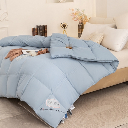 91家纺网 家纺一手货源 找家纺 （总）颐羽达 厂家糯棉烫画单层羽绒被壳 新款自充绒鹅绒被半成品立体微磨毛款