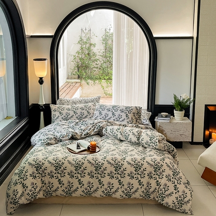 91家纺网 家纺一手货源 找家纺 （总）华超针织 2024新款全棉天竺棉印花四件套系列