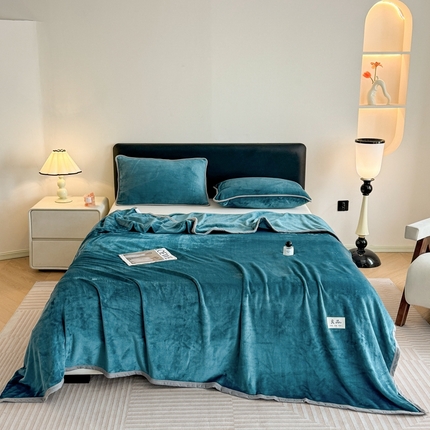 91家纺网 家纺一手货源 找家纺 （总）恋人优选 新款柔软亲肤A类双面牛奶绒毛毯床单多功能毯