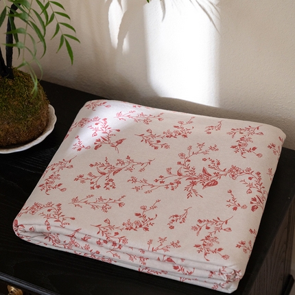 华超针织 2024新款天竺棉印花单被套 半亩花田白