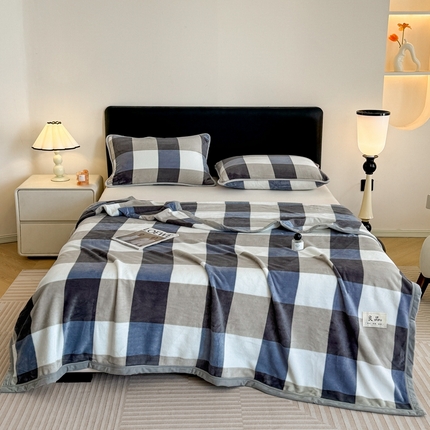 91家纺网 家纺一手货源 找家纺 （总）恋人优选 新款柔软亲肤A类双面牛奶绒毛毯床单多功能毯