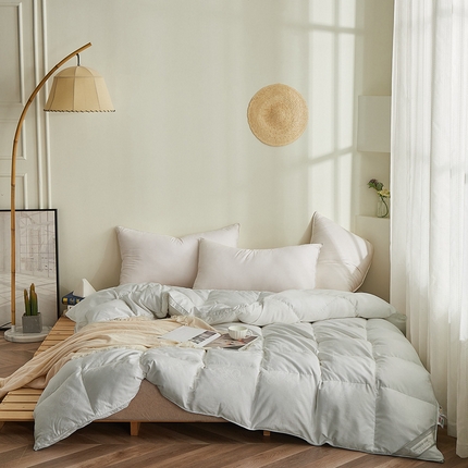 91家纺网 家纺一手货源 找家纺 （总）颐羽达 加工定制60s全棉双层提花鹅绒被被壳 自充绒羽绒被半成品被壳