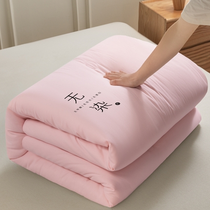 91家纺网 家纺一手货源 找家纺 利欧 2025新款A类无染大豆被家用被子被芯-风格2 无染粉