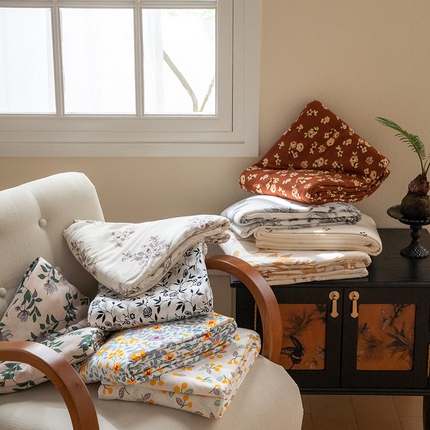 91家纺网 家纺一手货源 找家纺 华超针织 2024新款天竺棉印花单被套 组合图