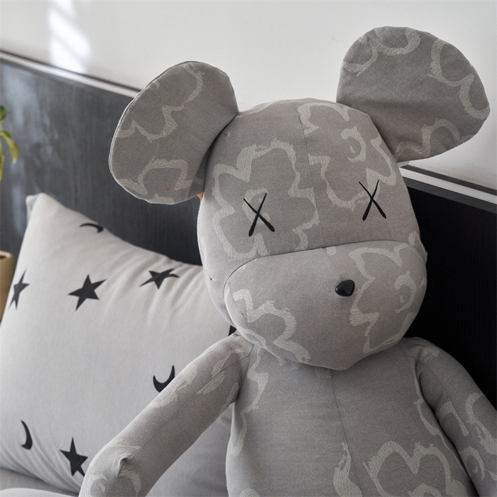 91家纺网 家纺一手货源 找家纺 安莱生活 2024秋冬新款小熊玩偶 小熊-浅灰