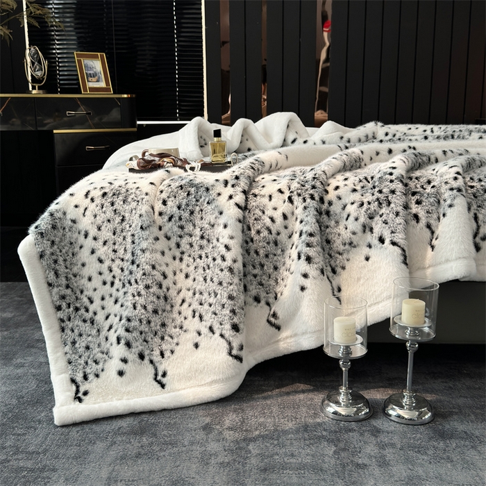 91家纺网 家纺一手货源 找家纺 凯轩毛毛毯毯子网销专供 2024新款仿皮草轻毛毛毯毯子-魅影系列 魅力